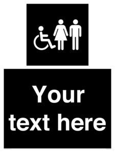 Custom information: black panel disabled female and male